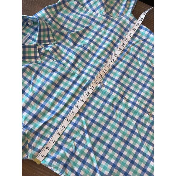 SOUTHERN TIDE Classic Fit Blue/Green Plaid Button Down Shirt Men's size L - Picture 9 of 10